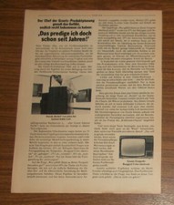 Seltene Werbung vintage GRAETZ BURGGRAF COLOR ELECTRONIC Farbfernseher #1 1970