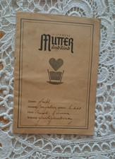 Kleine antiquarische Broschüre: D.R. Hilfswerk Mutter und Kind mit Wiegekarte