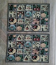 Platzdeckchen Tischset Stoff Deko Love Home Family Friend 47x32 cm