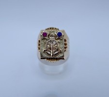 Herrenring 14K Gelbgold Anker