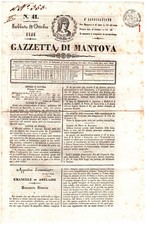 Vorphilatelie Lombardei & Venetien 5 C Zeitungsstempel auf Zeitung Mantova 1846