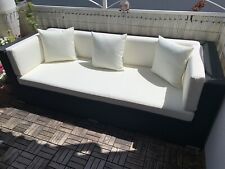 OUTFLEXX Dreisitzer Sofa Rattan Polster Kissen -box Abdeckhaube Premium Line
