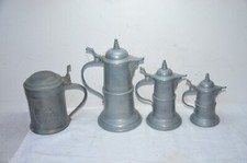 Alter Zink Krug mit Deckel 21 cm, 16 cm , 12 cm  ..... 13,5 cm