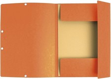 10x Aktenmappe Sammelmappe mit Gummizug 3 Klappen DIN A4 orange Rückenbreite 3,2