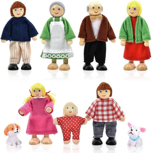 Puppenhaus puppenfamilie set - puppenfamilie,
