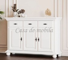 Sideboard Landhaus 130x100x48cm Fichte massiv altweiß creme lackiert kommode