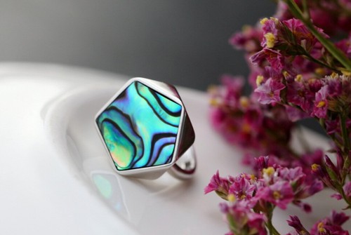 B06 ring eckig mir seeopal - 5-eckig,