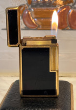 S.T. Dupont Ligne 1 großer schwarzer Lack gewartet Vintage echt Frankreich