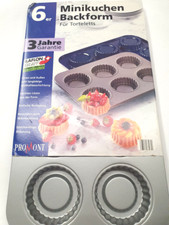 6-er Minikuchen Backform für Torteletts, PROMONT, Dm 8,5 cm, OVP