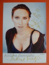 -ö- Andrea Sawatzki, Autogrammkarte (mit Widmung)
