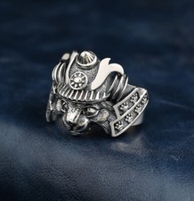 B21 Ring Katze mit Hut Krone Geweih Silber 925 verstellbar Damen Herren