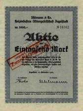 Uhlmann & Co. Holzindustrie 1923 Ingolstadt OB Kroher Goldmark Oberbayern 1000 M