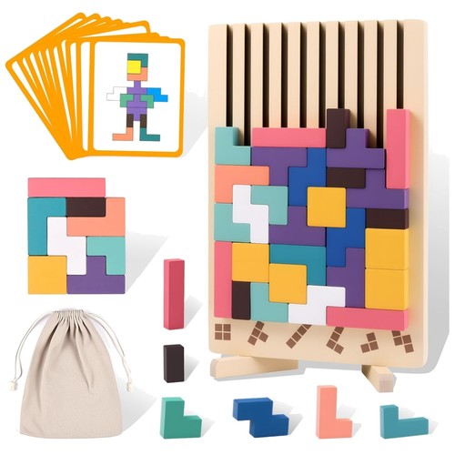 Holzpuzzle tetris montessori - holzpuzzle,