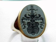 WAPPEN RING 585 GELBGOLD SEHR