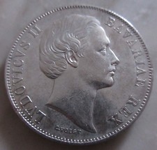 MDS ALTDEUTSCHLAND BAYERN MADONNENTALER 1870 "LUDWIG II." SILBER   #C