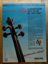 Philips Glasfasertechnik Kommunikation 80s retro 1987 Vintage Ad Werbung Reklame