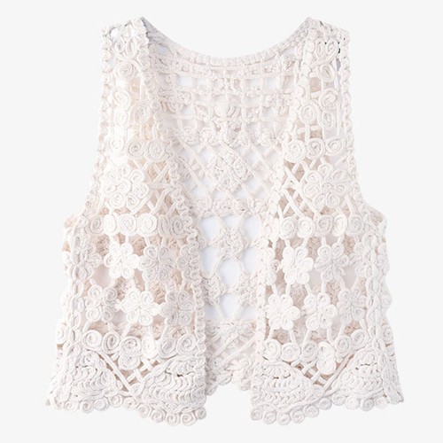 Damen häkelweste cardigan - damen,