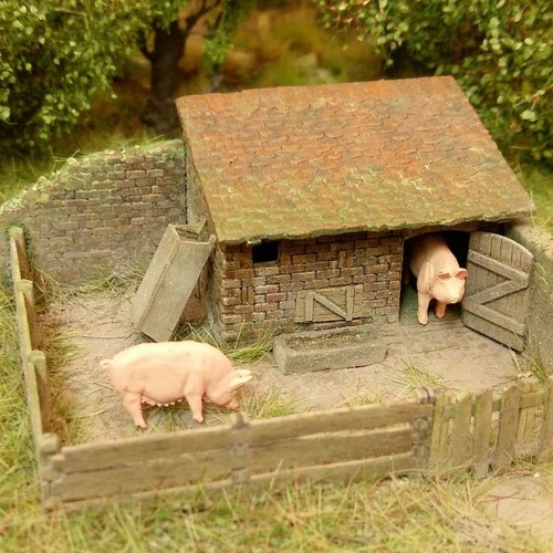 Schweinestall spur h0 - schweinestall,