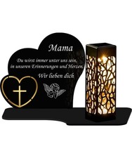 Solar Grablicht mit goldenem Herz – eigene Gravur