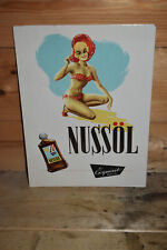 Altes Reklameschild DDR 1957 Nussöl,Berlin Exquisit,Vintage,Retro,Original,Rar!!