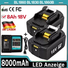2x 8.0Ah Akku Für Makita Akku