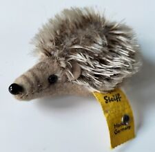 STEIFF Knopf im Ohr IGEL, Fahne schwarze Schrift, alt, Made in Germany) 1670/06