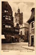 CPA AK DARMSTADT Partie an der Stadtkirche GERMANY (1417107)