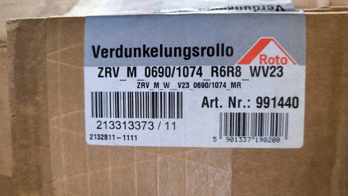 Roto verdunkelungsrollo zrv - verdunkelungsrollo, r6