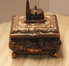 antik SPIELUHR  Schmuck Kästchen Schatulle Deckel Dose Barock mit  Kölner Dom