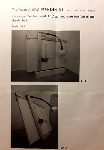 Zeichenplatte mit lampe - mit,