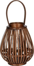 Laterne Bambus 23x27cm Braun Homestyle Accessoire Windlicht