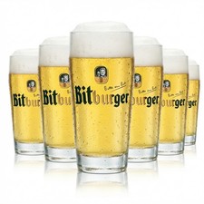 6x Bitburger Bier Glas 0,3l