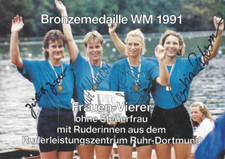 4 Autogramme Olympiasieger Rudern Mehl Petersmann Kathrin Hasker J. Zeidler xyz