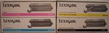 4 x Lexmark C910 C912 Toner black cyan magenta yellow 12N0771 12N0770 0769 0768