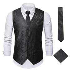 Herren Gold Paisley Weste für formelle Anlässe königlich lila Hochzeitsanzug