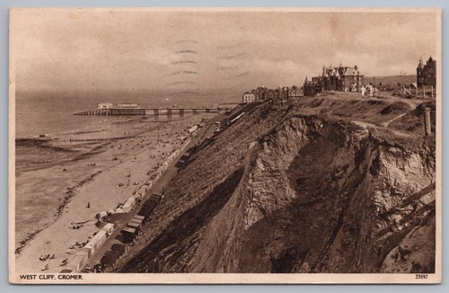 Postkarte cromer west cliff - cromer,