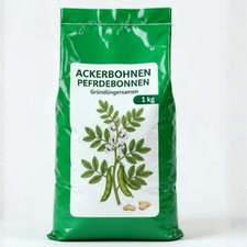 Ackerbohnen Pferdebohnen Vicia faba 1kg für ca 50 m² - tief wurzelnd, Gründünger