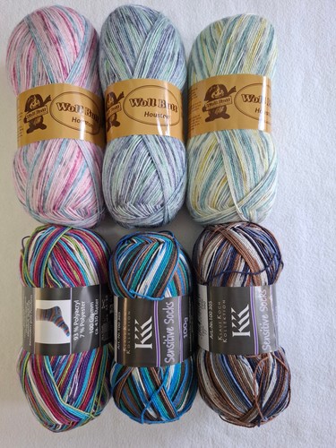 600 gramm bunte sockenwolle - 600,