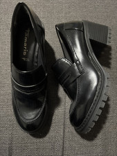 Tamaris Loafer/Slipper/Pumps Schwarz Gr. 40 Neu Plateau + Blockabsatz