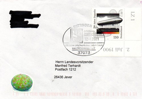 Bedarfsbrief mit sonderstempel - bedarfsbrief,