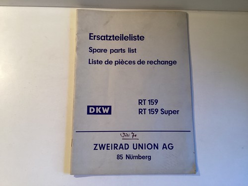 Dkw ersatzteilkatalog - ersatzteilkatalog, rt