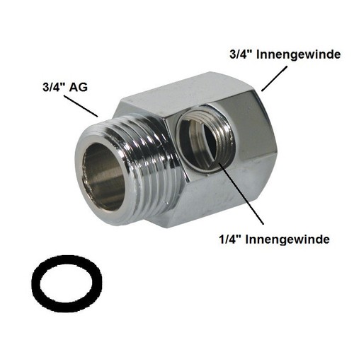 Anschluss adapter zoll - anschluss, 3/4