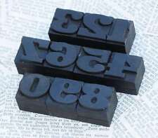 0-9 Zahlen Holzzahlen 27mm Holzstempel Zahlenstempel letterpress wood type typo