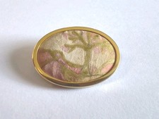 Vintage Brosche Seidenmalerei