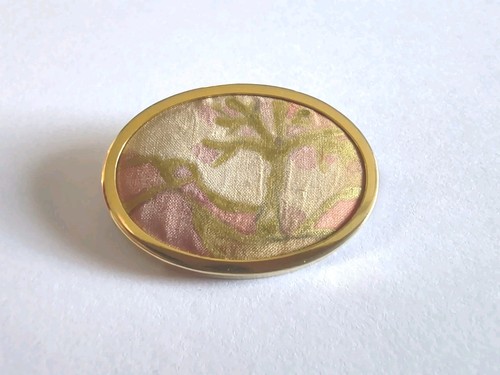 Vintage brosche seidenmalerei - vintage,