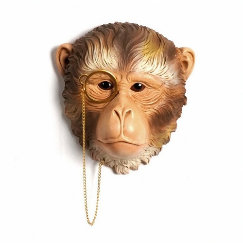 Affenkopf wandornament mit - affenkopf-wandornament,