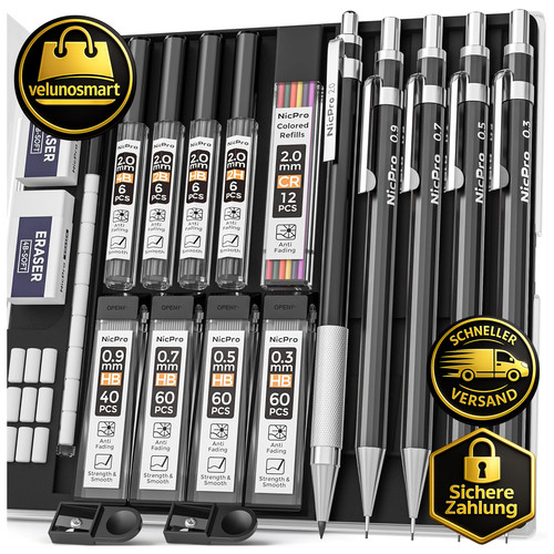 Druckbleistift set schwarz - druckbleistift,