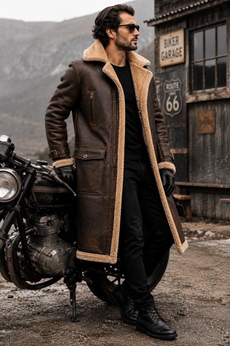 Herren wintermantel leder - herren, b3