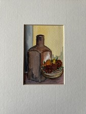 Aquarellgemälde Blumen Vase