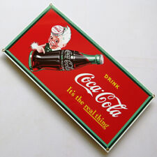 COCA COLA Sprite Boy = Altes Emailschild Atlanta dat. 1990 TOP Limo GREEN BOTTLE
